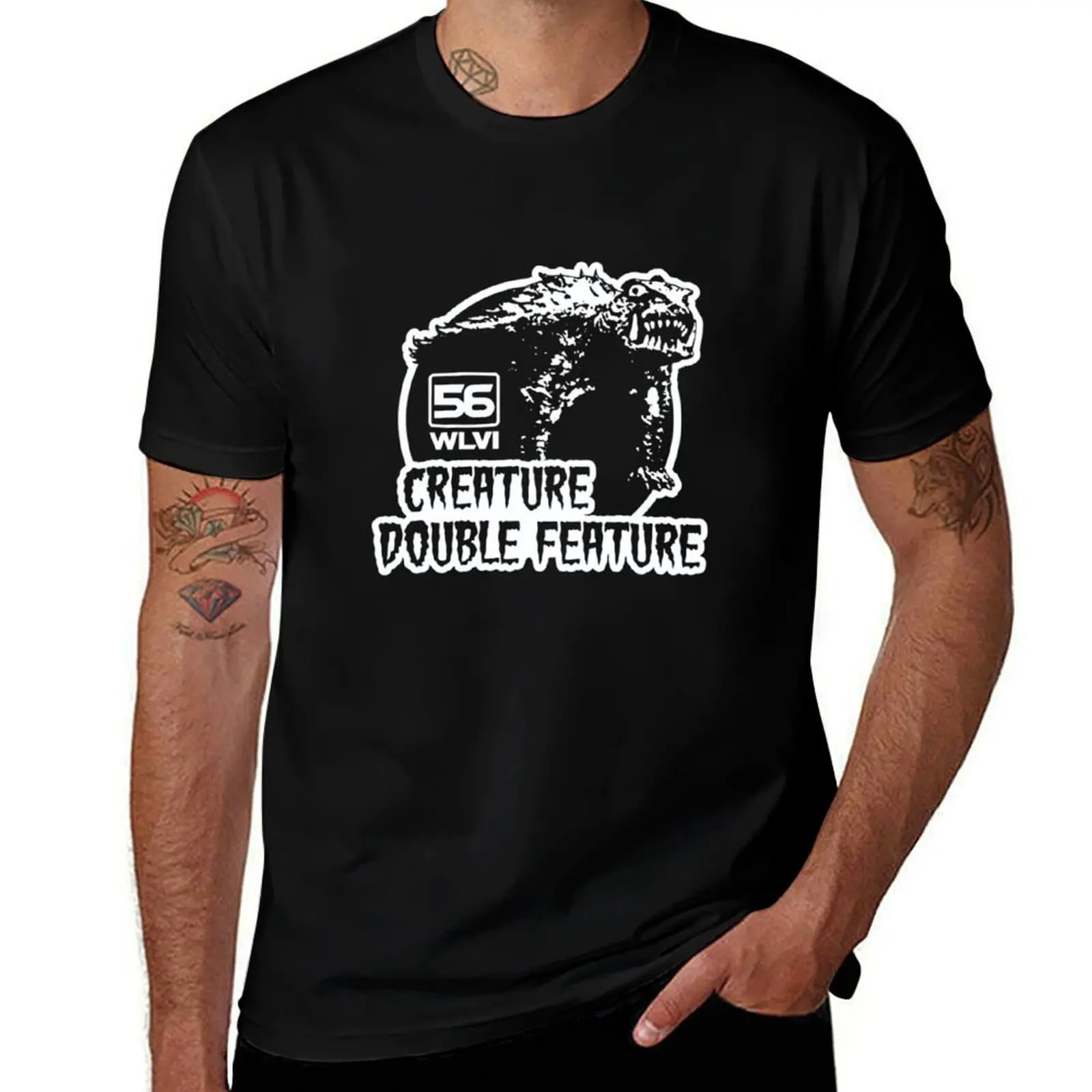 Creature Double Feature 56 T-Shirt Retro Graphic Print T-Shirt