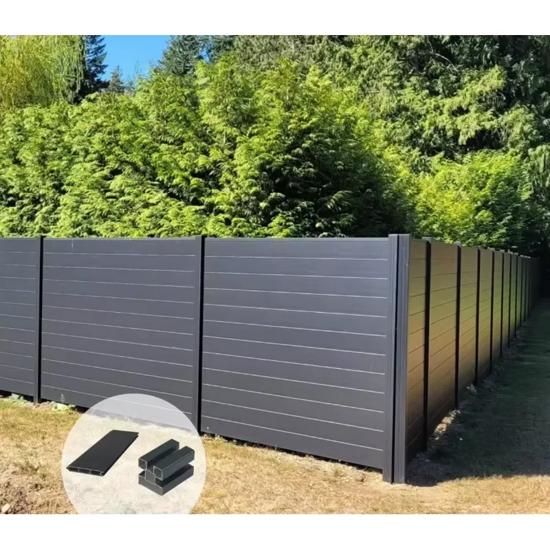 Factory Price Aluminium Privacy Fence System Easy Installation Modular Slats Outdoor