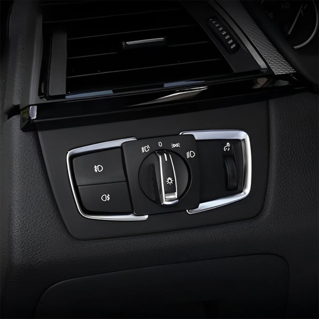 ABS Car Headlight Adjustment Switch Frame Trim Sticker Fit For BMW 1 2 3 4 Series F30 F31 F32 F34 F20 F21 F36 X5 F15 X6 F16