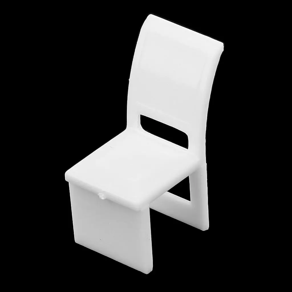 Miniature Model Table Chair 5 Piece Set Plastic DIY Miniature House Scenery Sand Board for Dollhouse Making