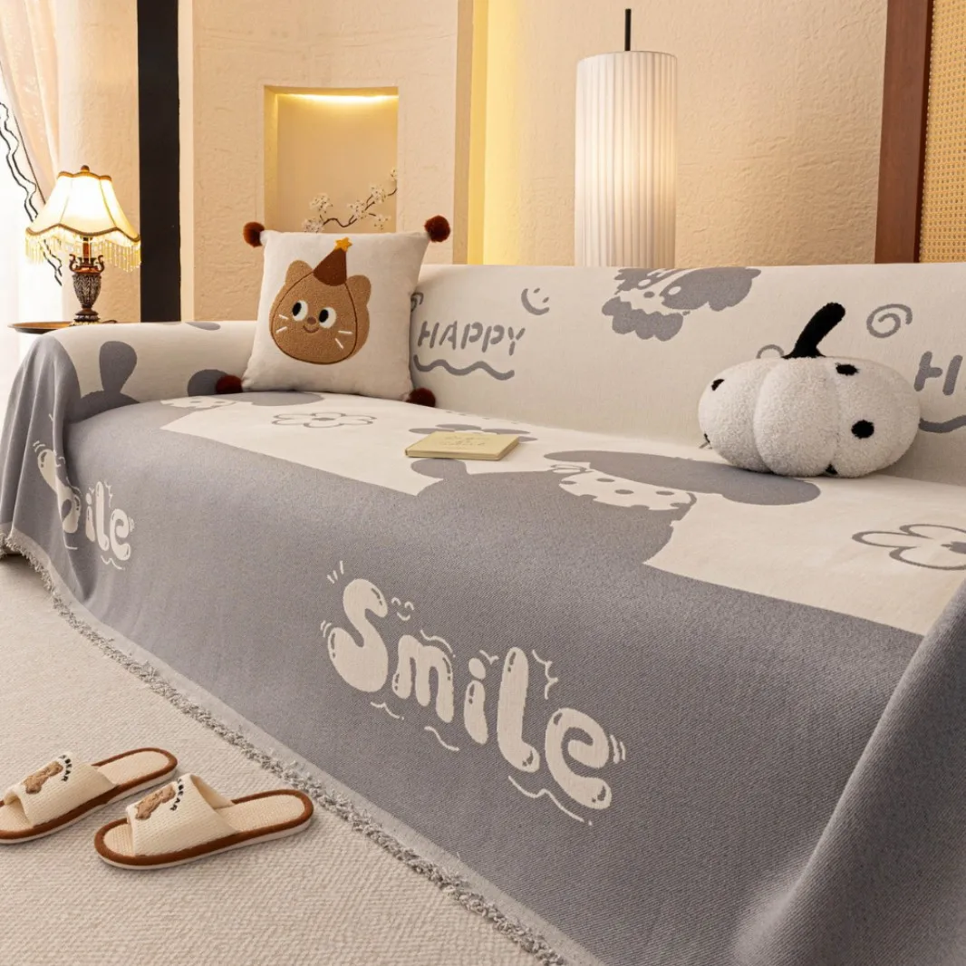 Chenille Sofa Throw Blanket High Quality Anti-cat Scratches Sofa Towel Slipcover Dustproof Couch Protector Camping Picnic