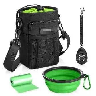 Outdoor Pet Dog Carrier Bag Dog Training Pouch Pet Out Waist Bag with Adjustable Strap Dog Bowl Waterproof Storage Bags