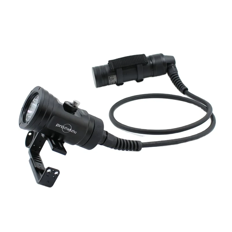 Professional SBT90 Sidemount Canister Diving Light 6000 Lumen Long Range IP68 200M Aluminum Alloy Rechargeable LED Dive Lamp