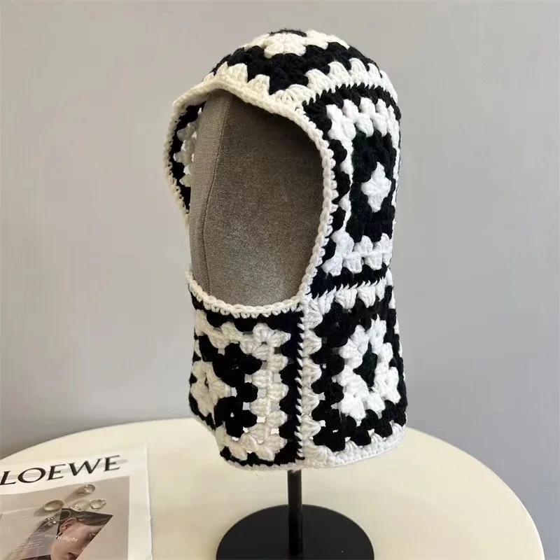 2024 beanie ski maskCrochet hat Japanese hat Outdoor Earflap hat Wool Knitted Snow Ski Cap Fleece Bomber Trapper Hat women