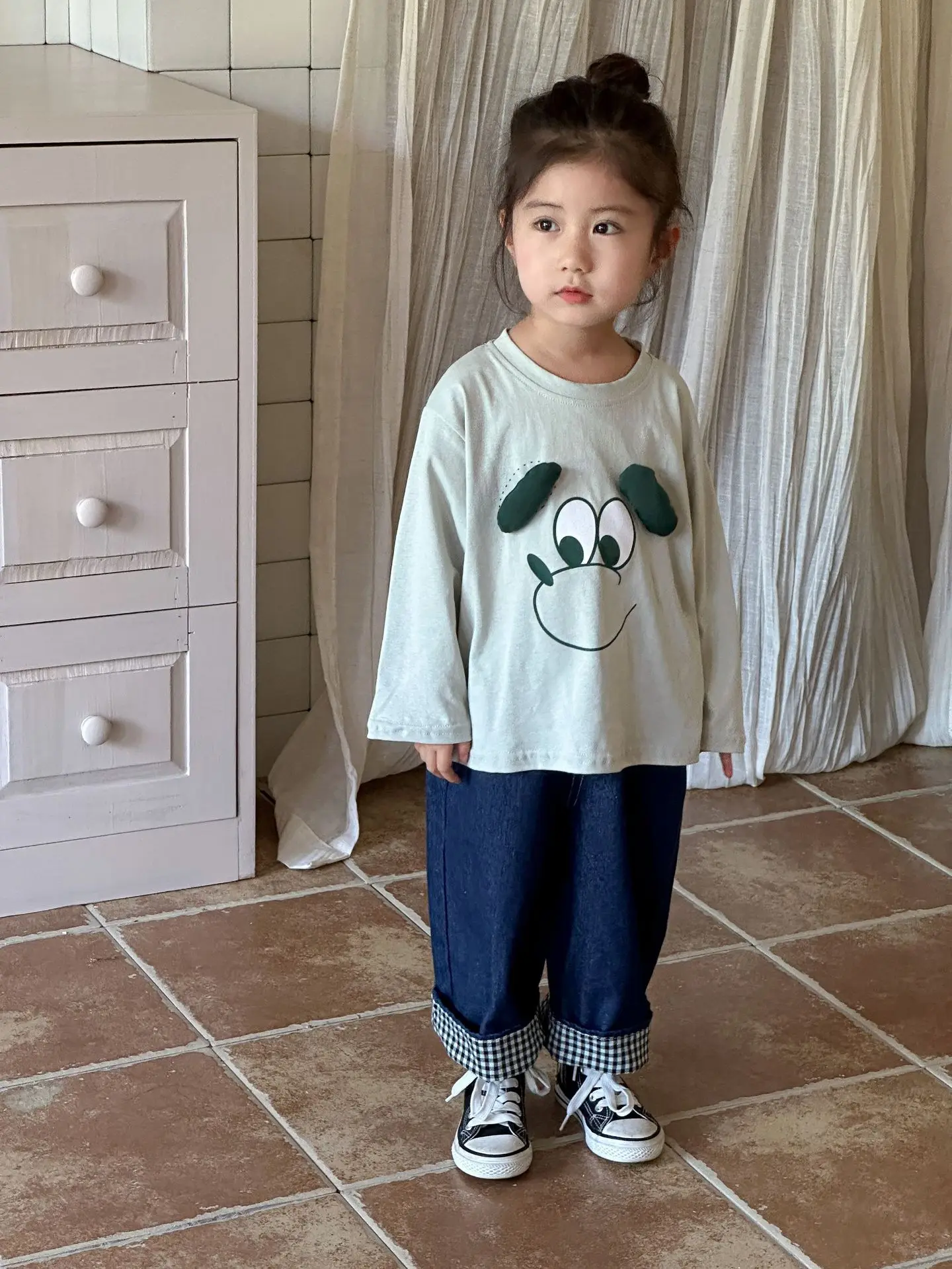 Children Autumn Clothes Baby Cartoon Bottoming Shirt Loose Boy Girl Long Sleeve T-shirt Kids Cotton Tees Toddler Casual Tshirt image 6