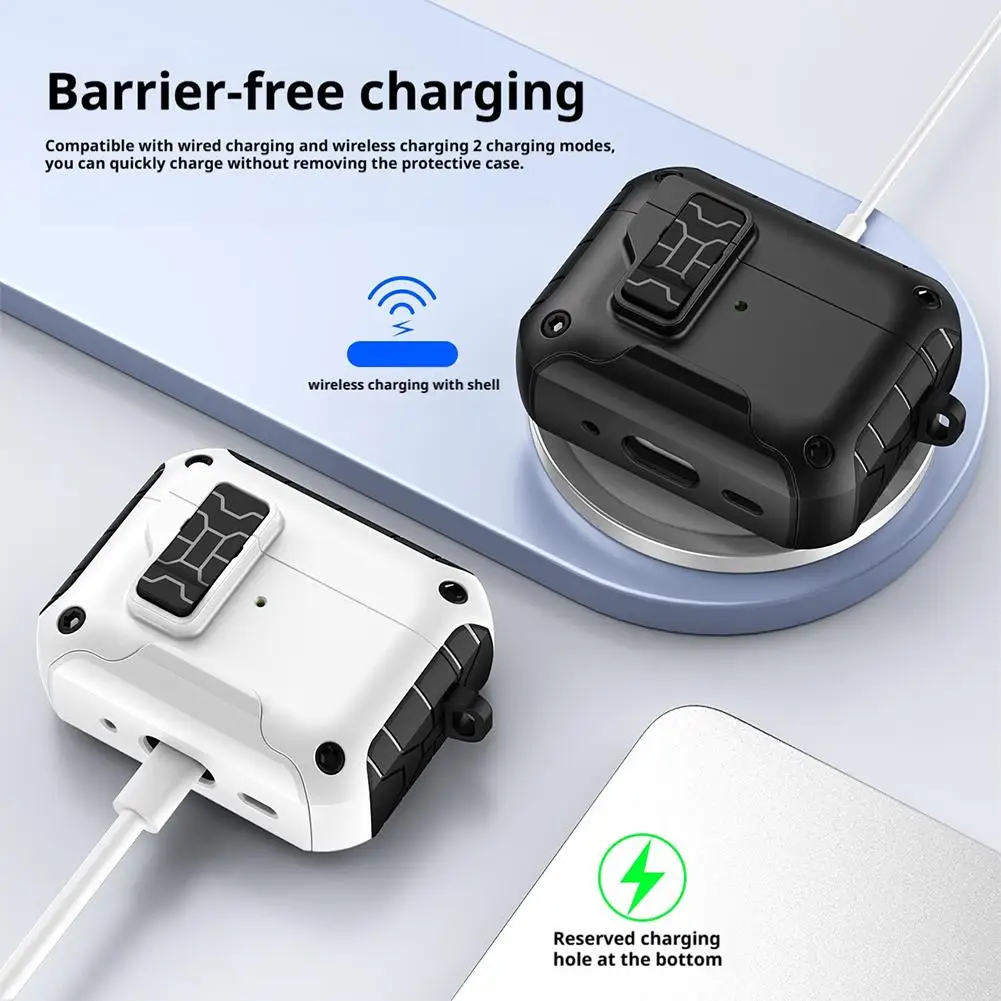 For AirPods Pro 3 (2025) Case Compatible with Magsafe Magnetic Automatic Lock with Phone Stand & Cleaning Kit For AirPods Pro 3