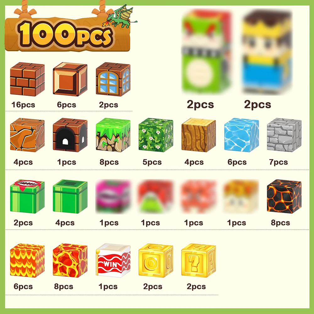 كتل مغناطيسية ألعاب بناء مجموعة مغناطيس للأطفال الصغار ألعاب حسية للأولاد والبنات لعبة مكعبات مغناطيسية