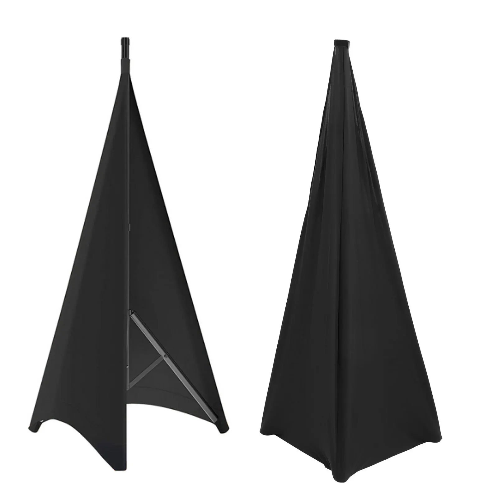

2pcs Speaker Stand Cover Adjustable Polyester Shading Cover For Stage Reusable Durable Live Show Event Wedding Concert