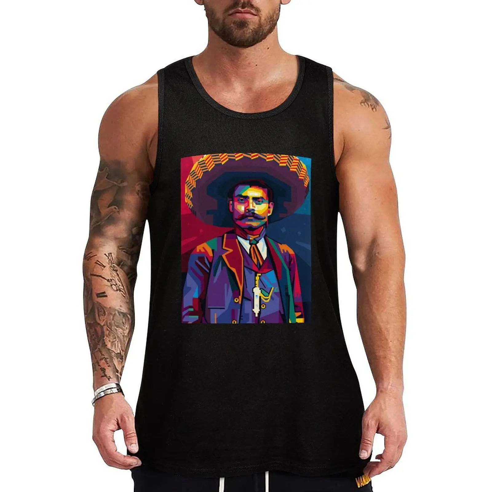 

Emiliano Zapata Tank Top Men's summer vest Men's gym t-shirt sleeveless Men's t-shirts gym t shirt men