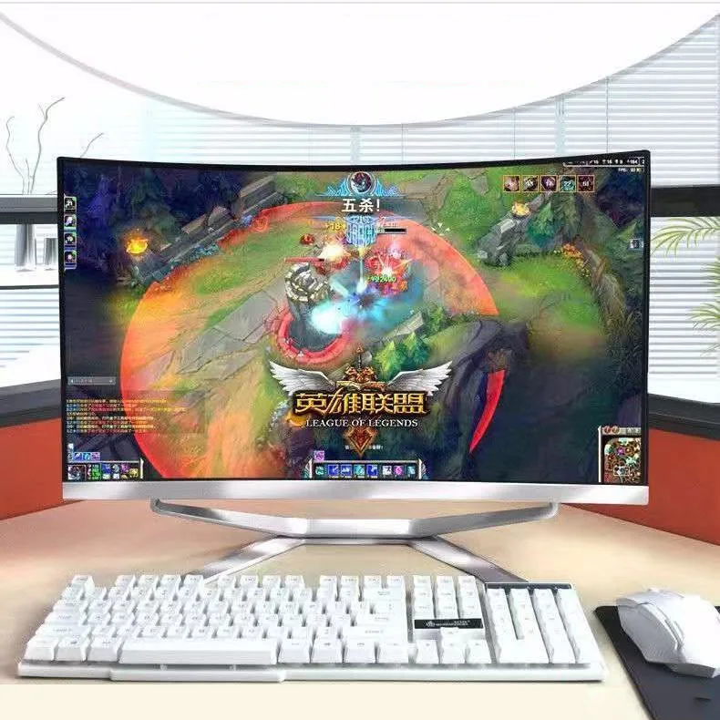32 "Core I7 Pc Gamer I9 Monoblock Monitor Melengkung Computadora 8GB 16GB 32GB RAM 1TB SSD AIO Komputer Semua Dalam Satu Pc Gaming