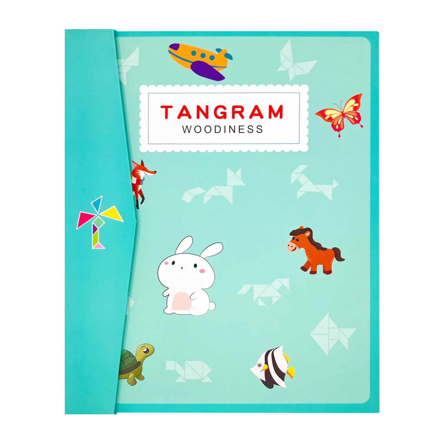 1pc Wooden Jigsaw Puzzle Children Learning Educational Toys Magnetic Tangram 3D Puzzles for Kids Thinking Training Games