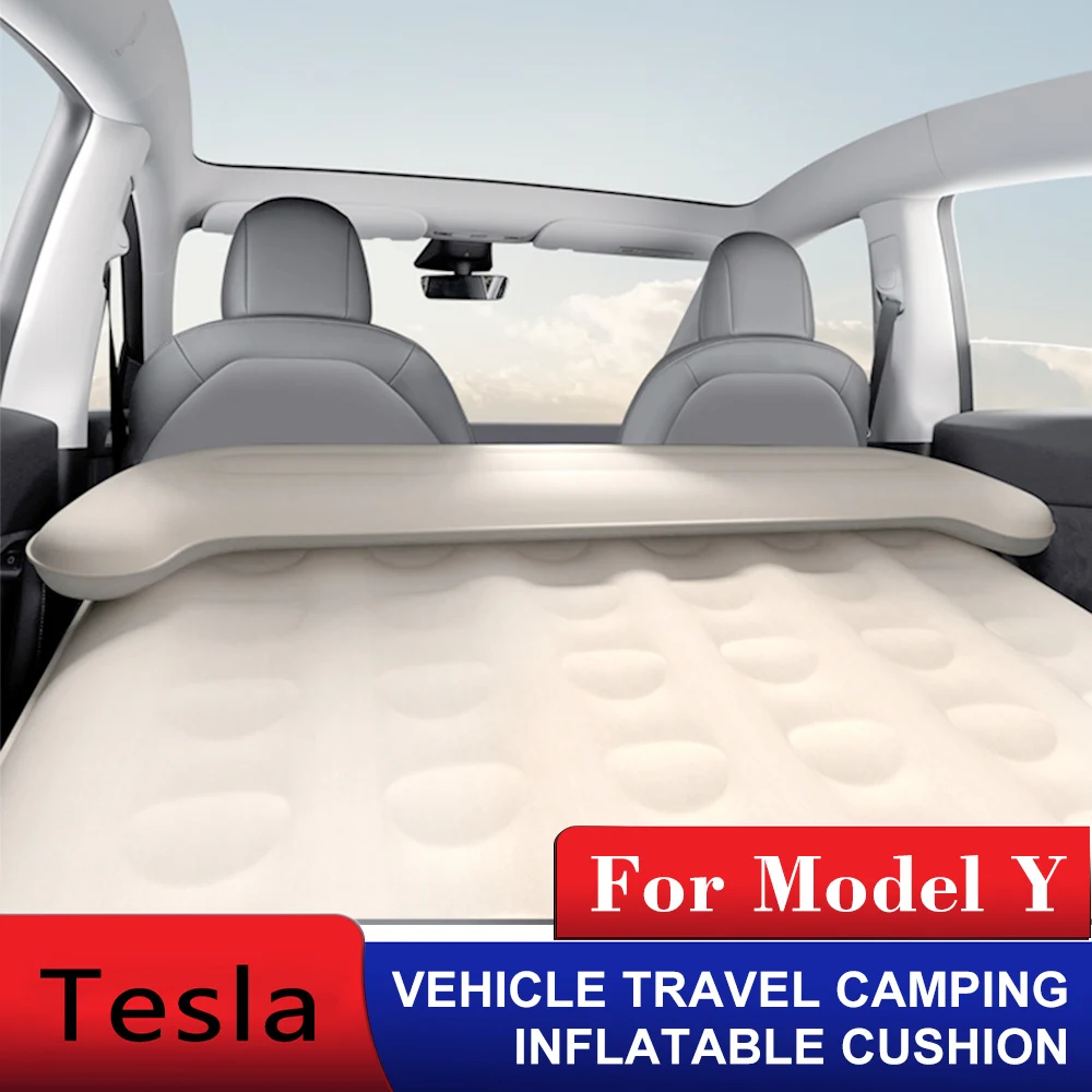 For Tesla Model Y 2022 2023 Car Inflatable Mattress Sleeping Mat Car Mounted Air Mattress Auto Travel Rear Trunk Cushion Pads