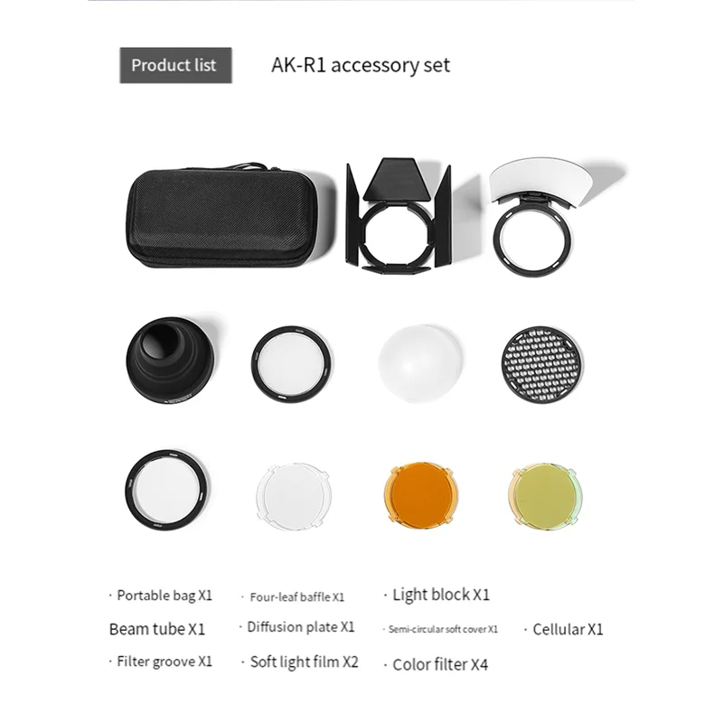 طقم ملحقات فلاش TA-For Godox AK-R1 لتعزيزات التصوير المحمولة AD200