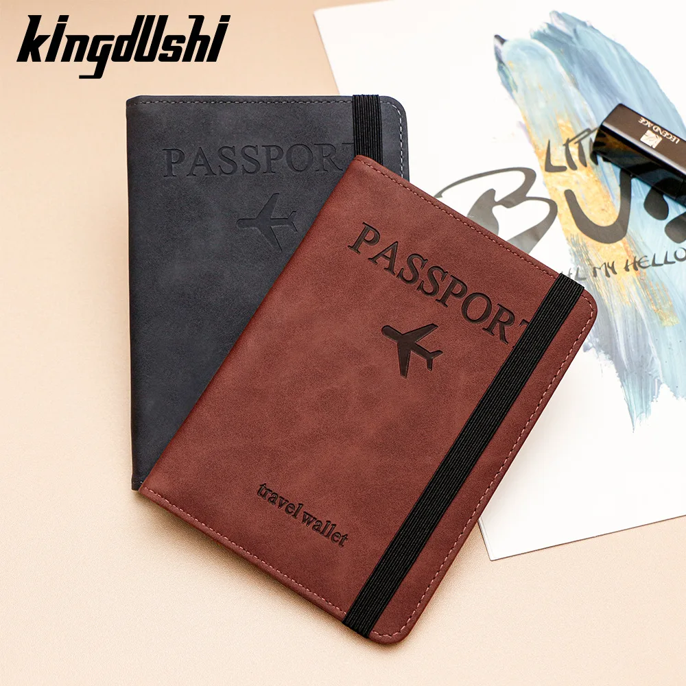 جديد غطاء جواز سفر بموجات الراديو المرأة محفظة سفر حامل تذكرة حامل بطاقة SIM حقيبة للجنسين المحافظ عالية الجودة حافظة جوازات السفر بسيطة