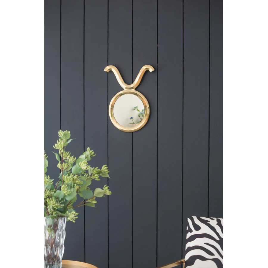 

12.5" x 16" Modern Gold Round Mirror with Aluminum Frame Wall Decor for Entryway Living Room Hallway