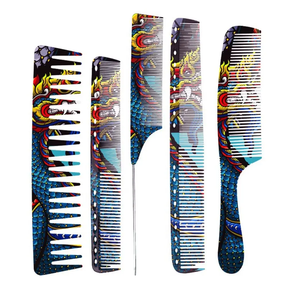 New Plastic Haircut Comb Colorful Dragon Scale Hair Clipper Comb Grooming Hair Styling Tools Hairdressing Comb Hairstylist