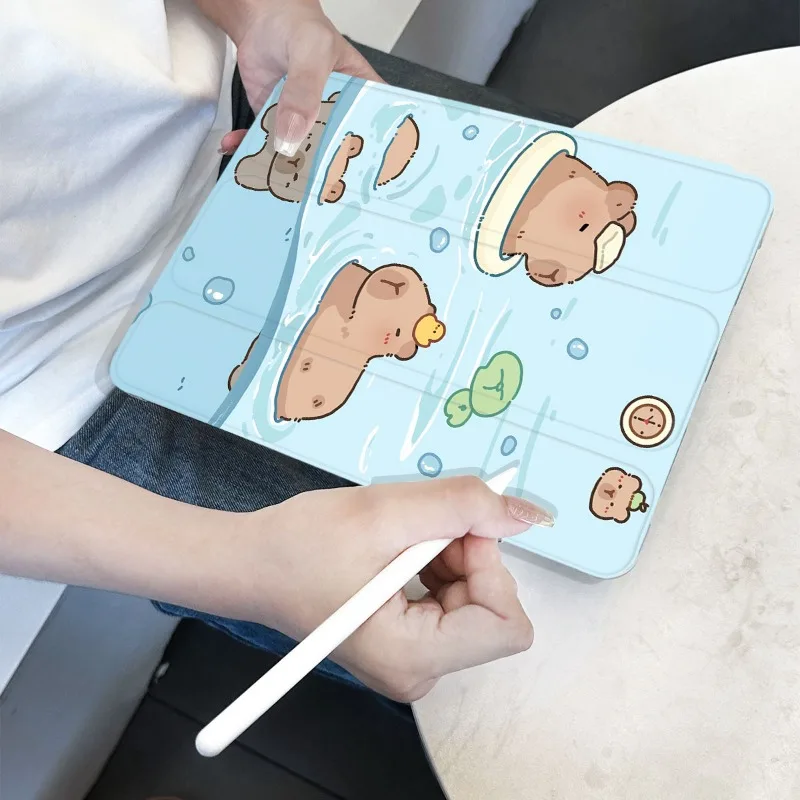 Capybara Tri-fold Funda for IPad Air 5 4 10.9 Cases Pro 11 2nd 3rd 4th Ipad Mini 6th Generation 2021 Ipad 5th 6th Generation
