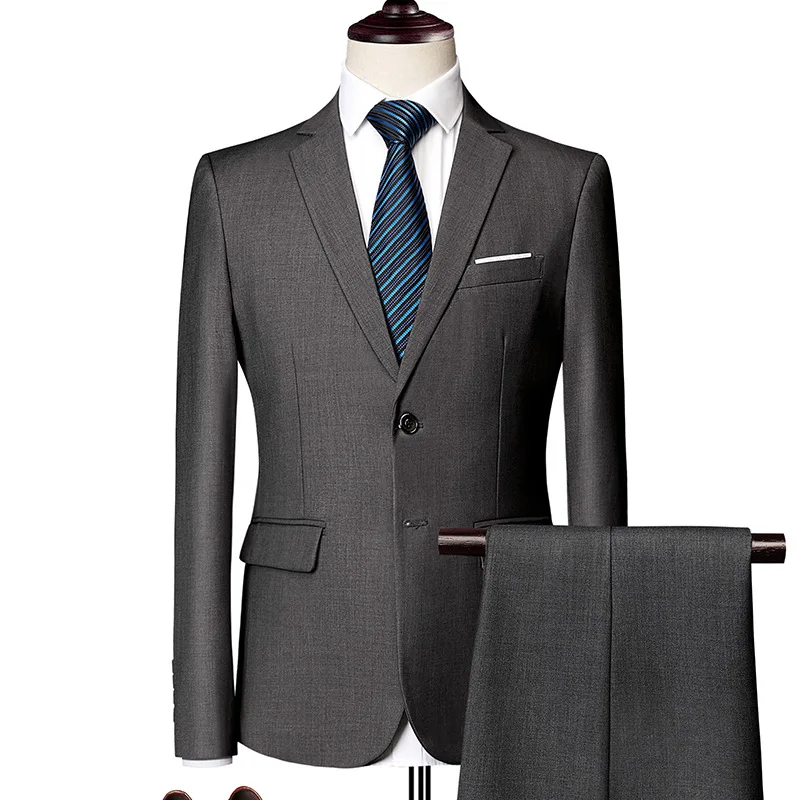 P-14 Men's business casual suit suit two-piece suit men's two-button multi-color business formal dress