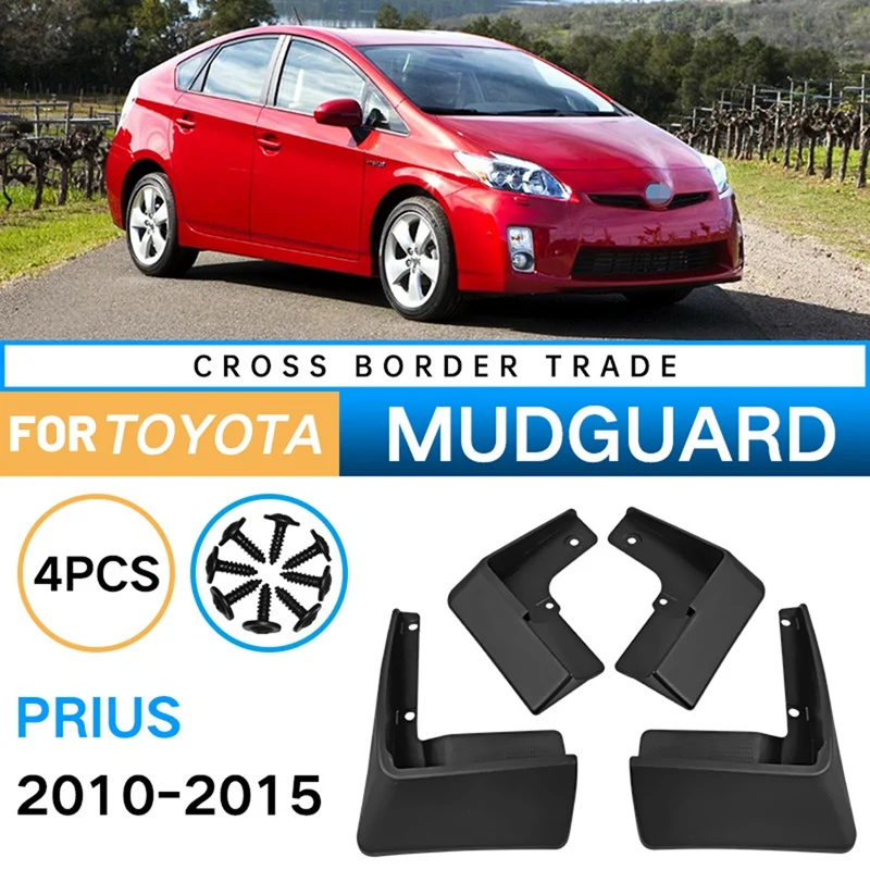 Car Mudflaps For Toyota Prius 2010-2015 Mudguards Fender Flap Splash Guards Cover Mud Car Wheel Accessories