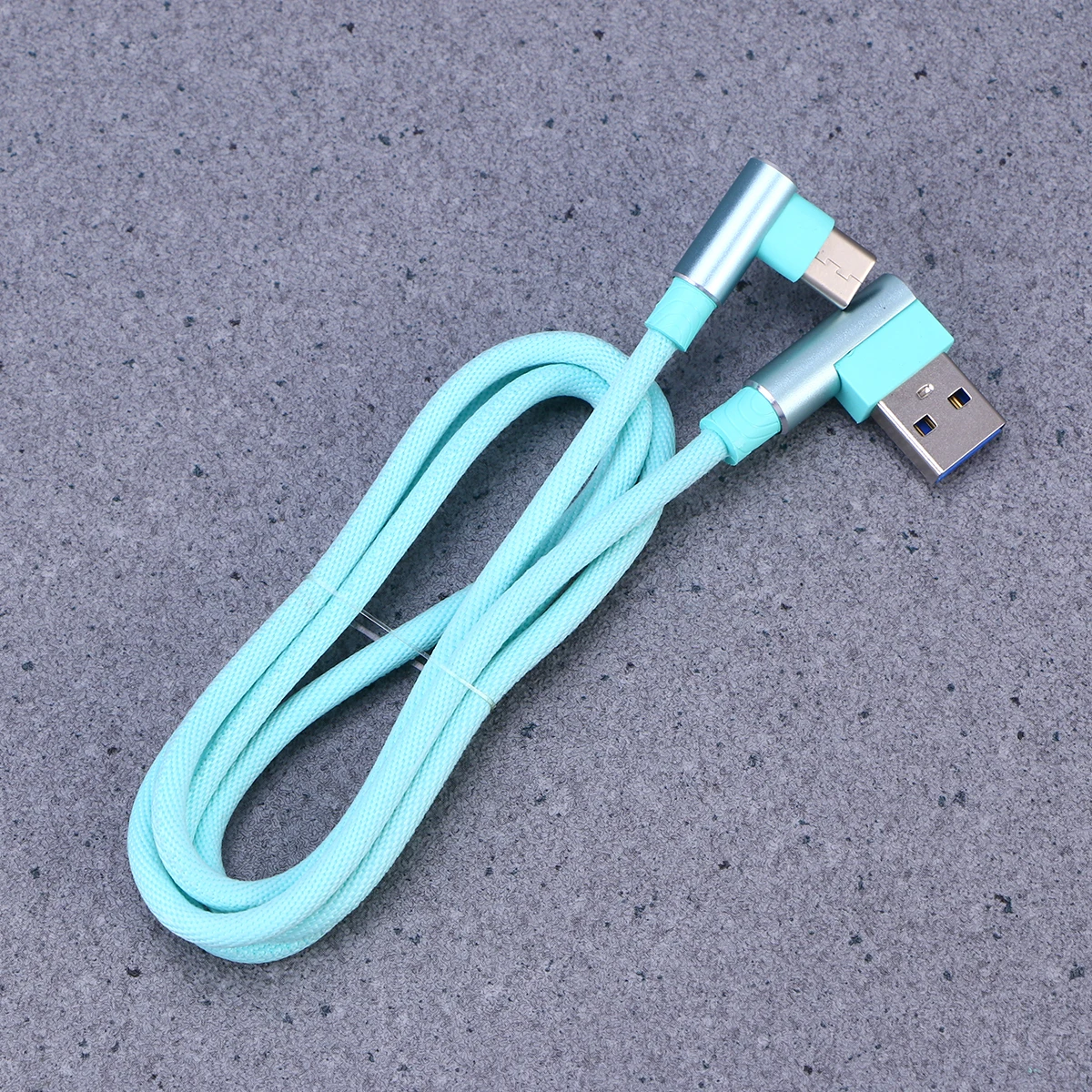 

1M Right Angle USB Type C Cable Braided USB 2.4 A to 90 Degree USB-C Data Cable Cord for P20/P20 10 S9/ Note 8 G6
