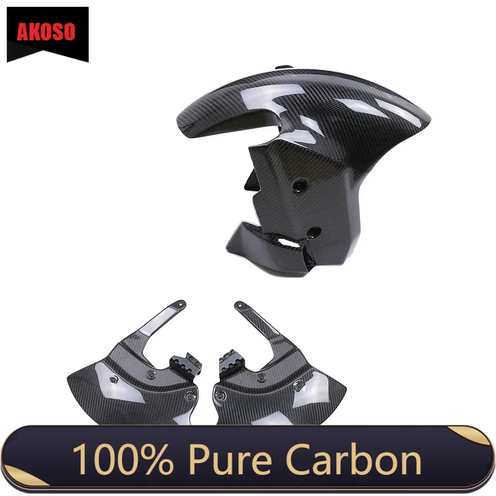 

For BMW S1000RR M1000RR S1000R M1000R S1000XR 2024 2023 100% Pure 3K Full Carbon Fiber Motorcycle Front Fender Hugger Mudguard