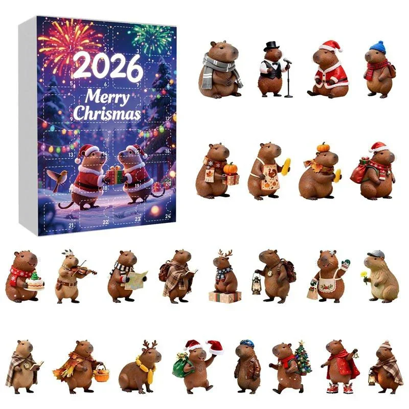 Acryl-Anhänger Weihnachtsbaumschmuck Weihnachtsdekoration Geschenk Capybara Weihnachts-Adventskalender 24-Tage-Countdown-Kalender 2D – Detail 10