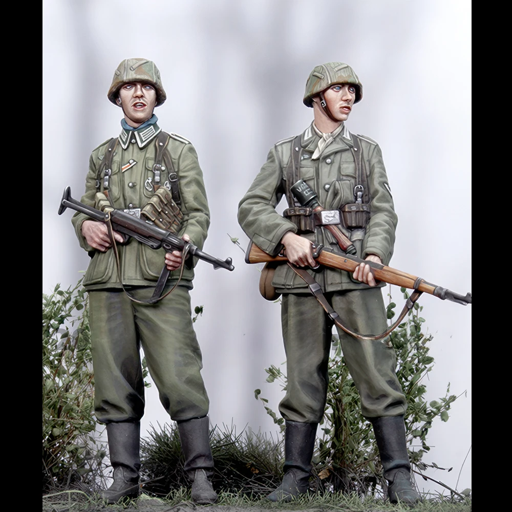 

Фигурка солдата из смолы, масштаб 1/35, набор гренадиров времен Второй мировой войны, GK, военная тематика времен Второй мировой войны, несобранный и неокрашенный набор.