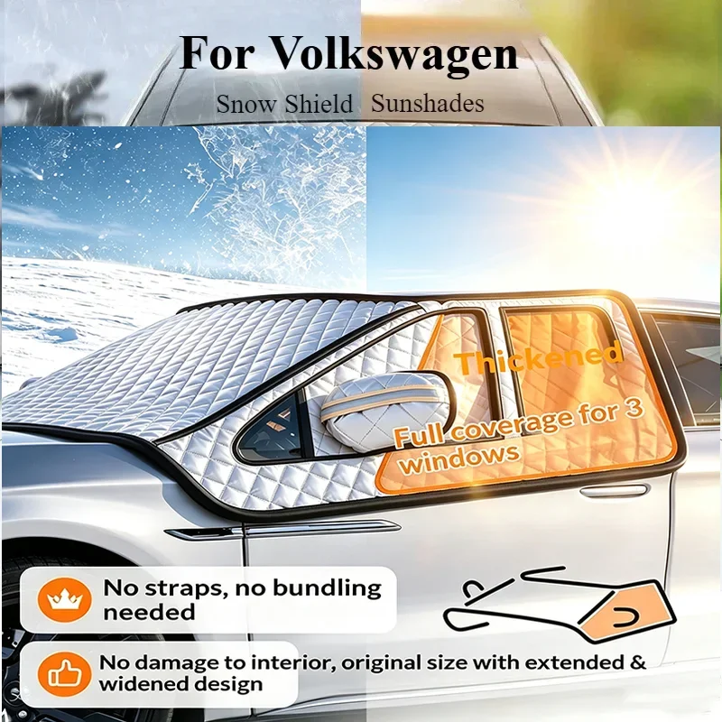 Car Windshield Sunshade Snow Shield Frost Cover Compatible For ID.3 ID.4 Golf 8 2023 MK8 Octavia Leon MK4 (Non-OEM)