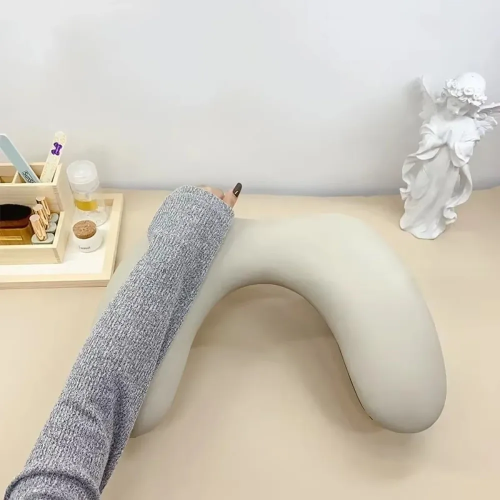 Portable U-shaped Nail Arm Rest Foldable PU Leather Manicure Hand Pillow Nail Art Tool Hand Rest Cushion Ergonomic Nail Pillow