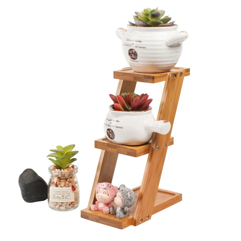 Desktop shelf Multi-layer storage Cup holder Office succulent green plant flower stand Multifunctional finishing rack Small shel