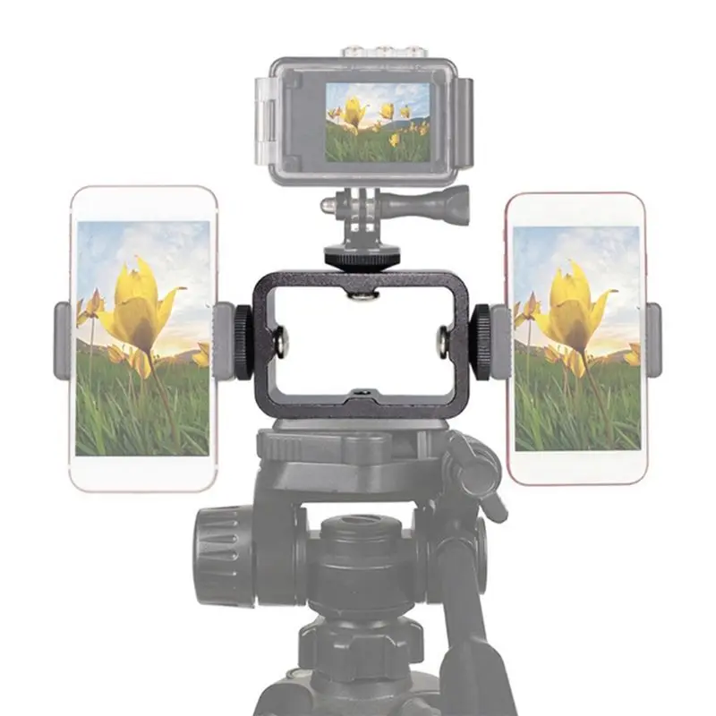 B92B 1/4 Inch Hole Three-Position Machine Flash Bracket Adapter Holder for Camera Phone Live Broadcast