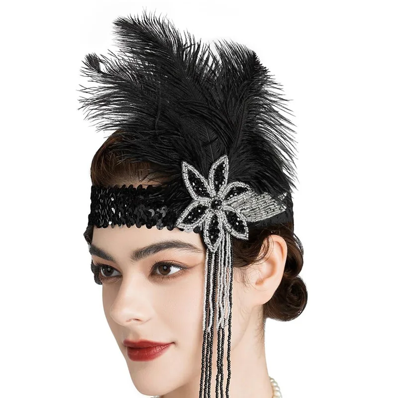 2 ชิ้น/คุณภาพสูงชีวิตประจําวันตกแต่งผม Feather Hair Headband คอสเพลย์ปาร์ตี้ฮาวายอุปกรณ์เสริมผม Camouflage