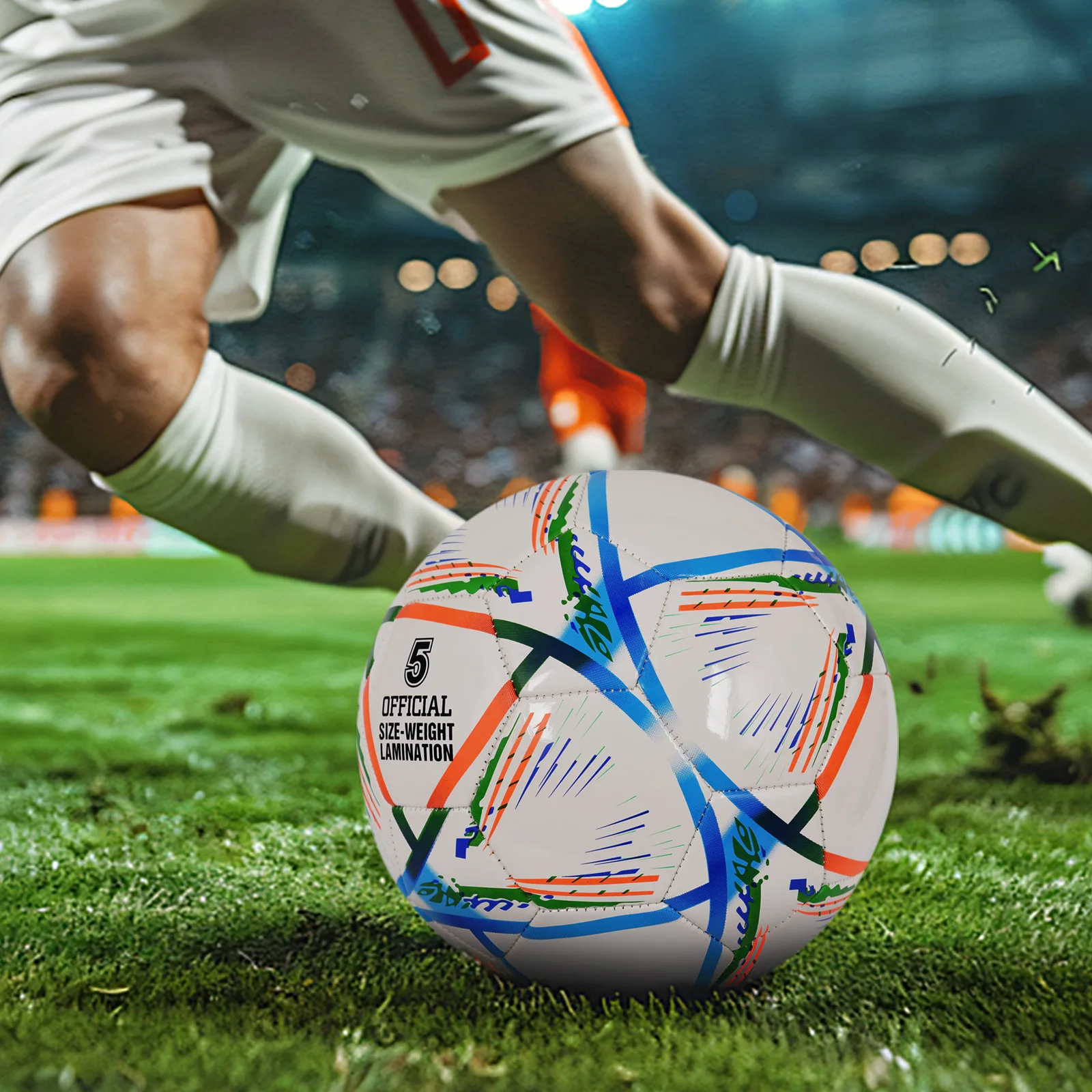 كرة قدم قياسية للشباب البالغين، كرات قدم احترافية للتدريب في الأماكن المغلقة والخارجية عالية الجودة من مادة البولي يوريثان مقاس 5