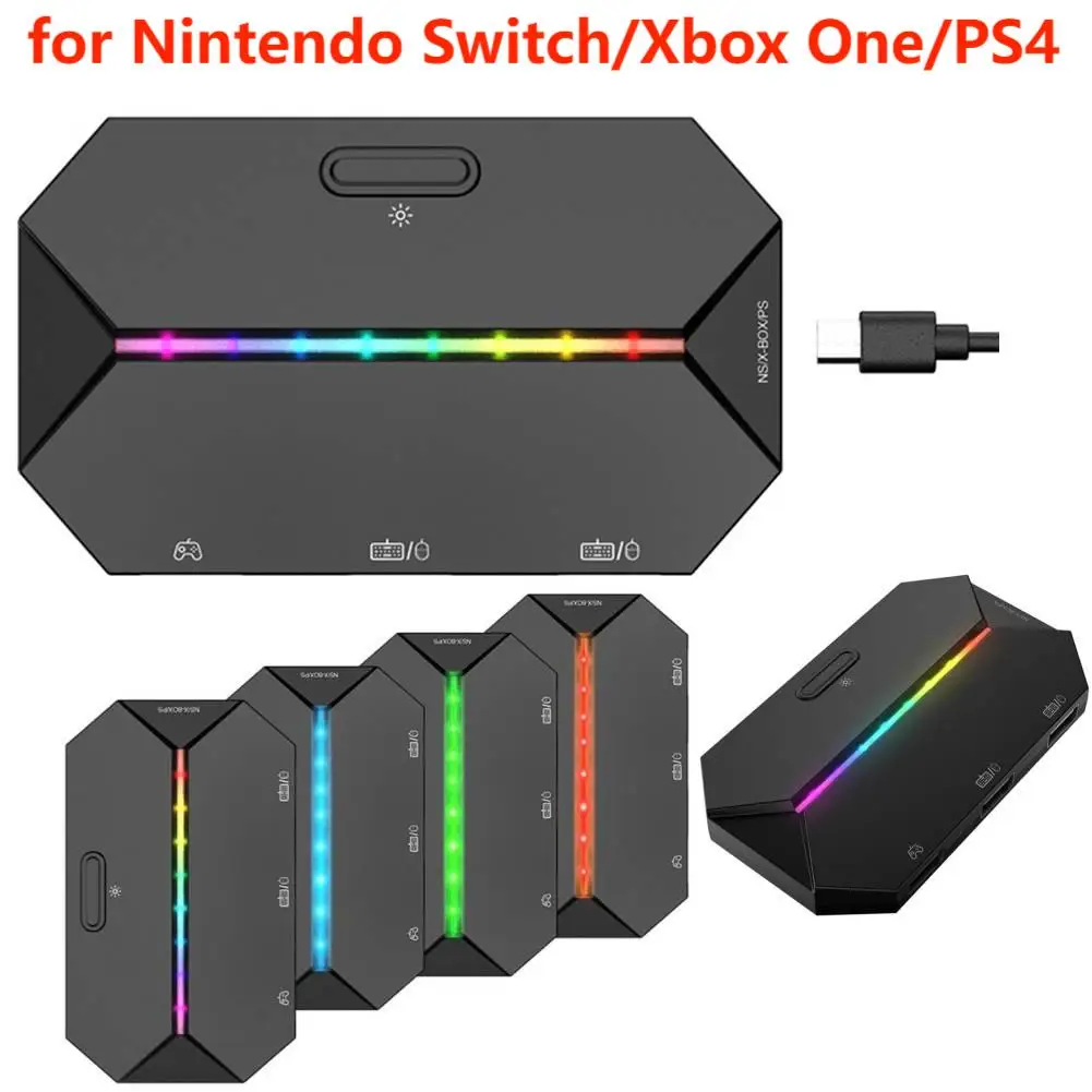 

G6L Wired Keyboard Mouse Converter Adapter for Xbox One PS4 Nintendo Switch Mobile PUBG Controller Gaming Keyboard Mouse Adapter