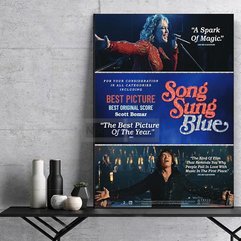 Latest Movie Song Sung Blue Posters Modern Musical Film Prints Canvas Painting Hugh Jackman Wall Art Pictures Home Room Decor