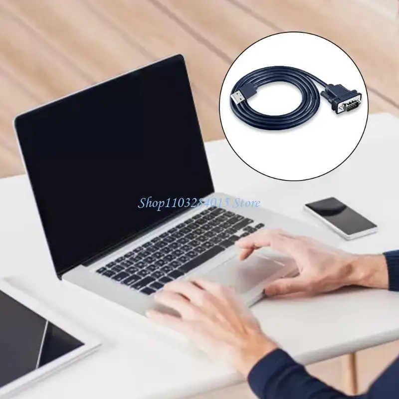 R6FF USB to RS232 Serial Adapter USB 2.0 to Male DB9 Serial Cable for Windows 10, 8, 7, Vista, XP, Linux and for Mac OS