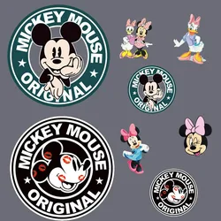 Disney Mickey Minnie Mouse Patches Iron On Hot Transfers Cartoon Clothing Patch DIY Sewing Clothes Bag Decration Sticker Gifts