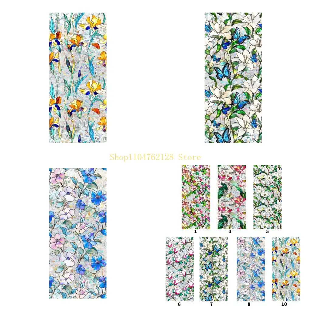 Stained Glass Window Film Rainbow Window Privacy Film,Decorative Window Clings for Glass Window,Removable Glasses Decal best