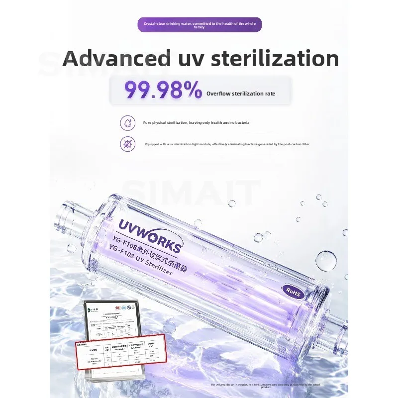 Ro Reverse Osmosis Water Purifier, Direct Drinking Water Purifier, Universal for Large Flow, Filter Element Water Purifier