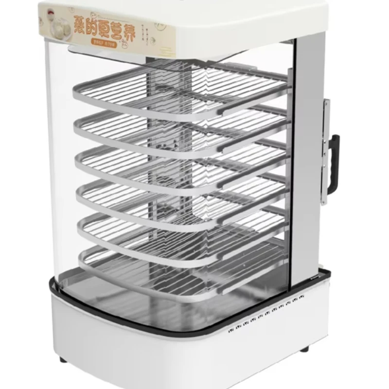 2026 Industrial Chinese Bao Bun Burger Siopao Steamer Display  Cabinet Warming showcase