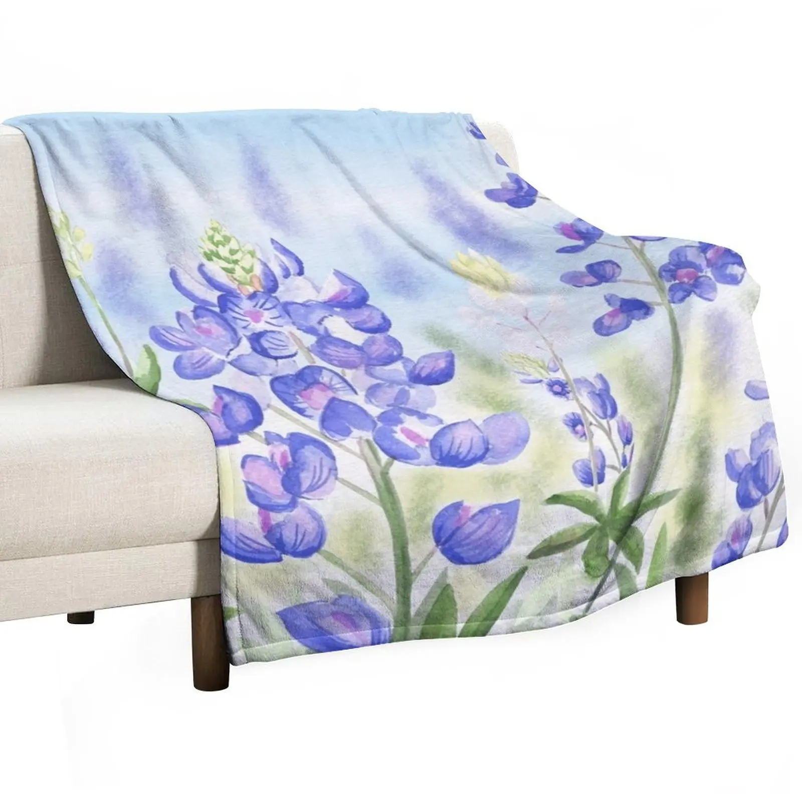 

Bluebonnet Throw Blanket Blankets For Baby Soft Plush Plaid for winter Bed covers Blankets