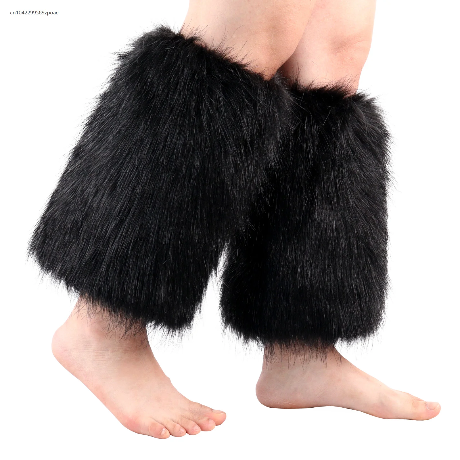 Medieval Viking Plush Calf Mid-tube Leg Cover Artificial Fur Leg Warmer Fur Boot Cover Comic Exhibition Cosplay Accessories Prop 3