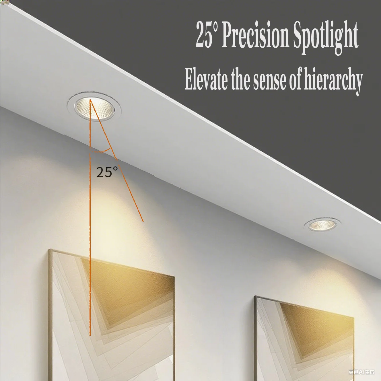 LED Spotlight with Integrated COB Technology, Nik Lighting, Ideal for a Living Room or Store, 7W