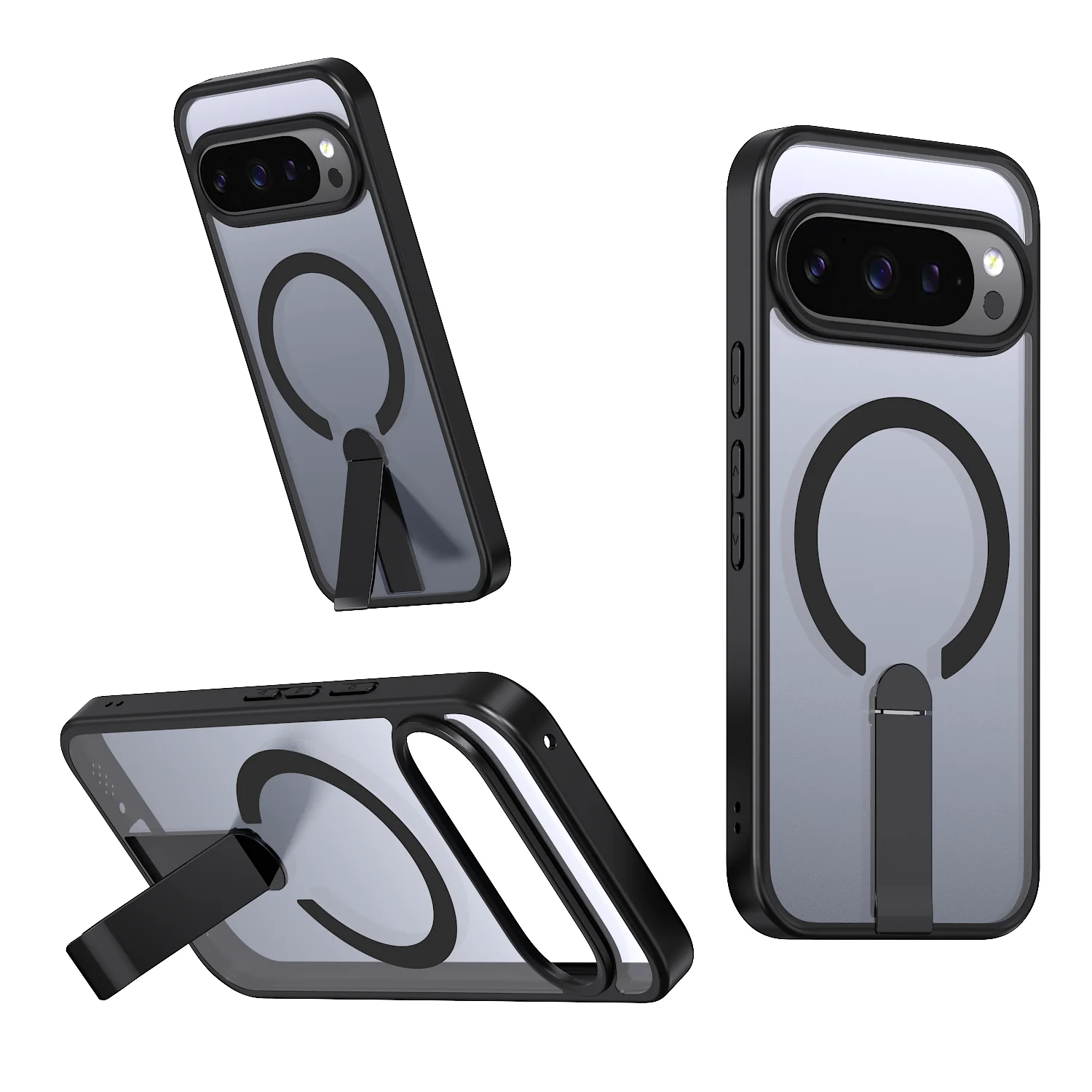 

Роскошная броня-подставка для Magsafe, магнитные чехлы для телефонов Google Pixel 10 9 Pro XL A, противоударный защитный чехол с беспроводной зарядкой