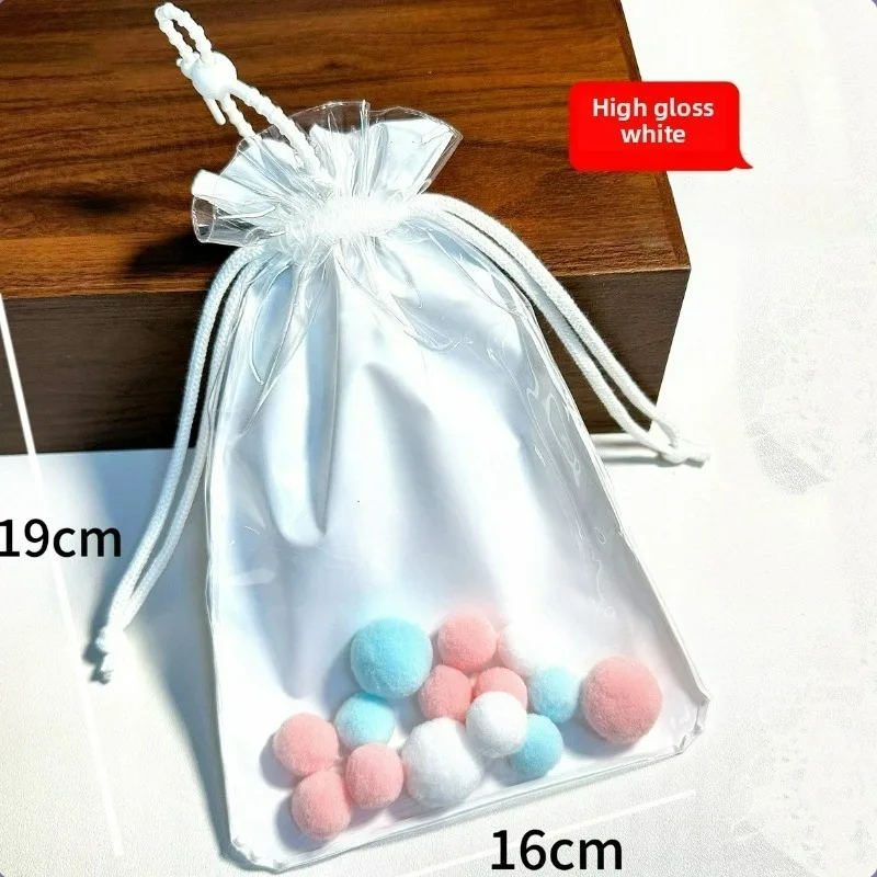 Dustproof Transparent Doll Protective Cover with Drawstring Design Simple and Fashionable Can Be Hung on Bag Keychain