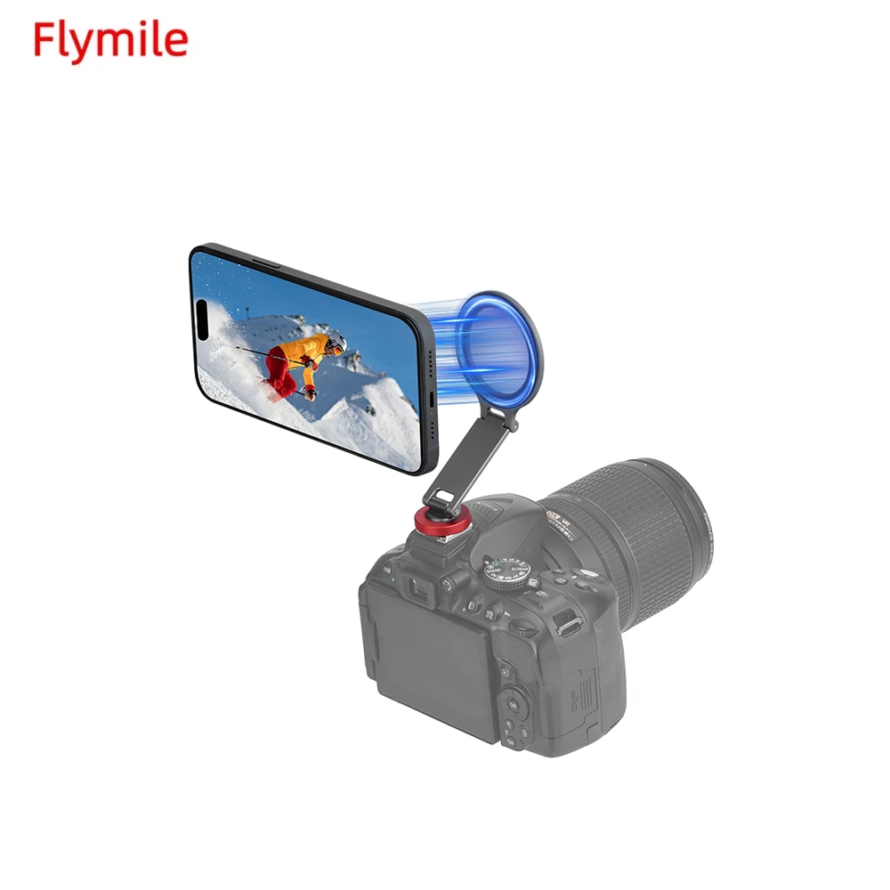 Flymile Magsafe Phone Cold Shoe Mount Magnetic Tripod Adapter with 1/4