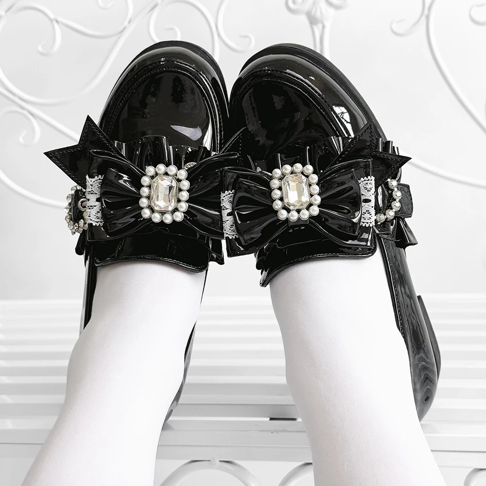 

Студенческая обувь Sugar Melody Low Order, оригинальная японская кожаная обувь в стиле Лолиты для девочек, лоферы, туфли на низком каблуке