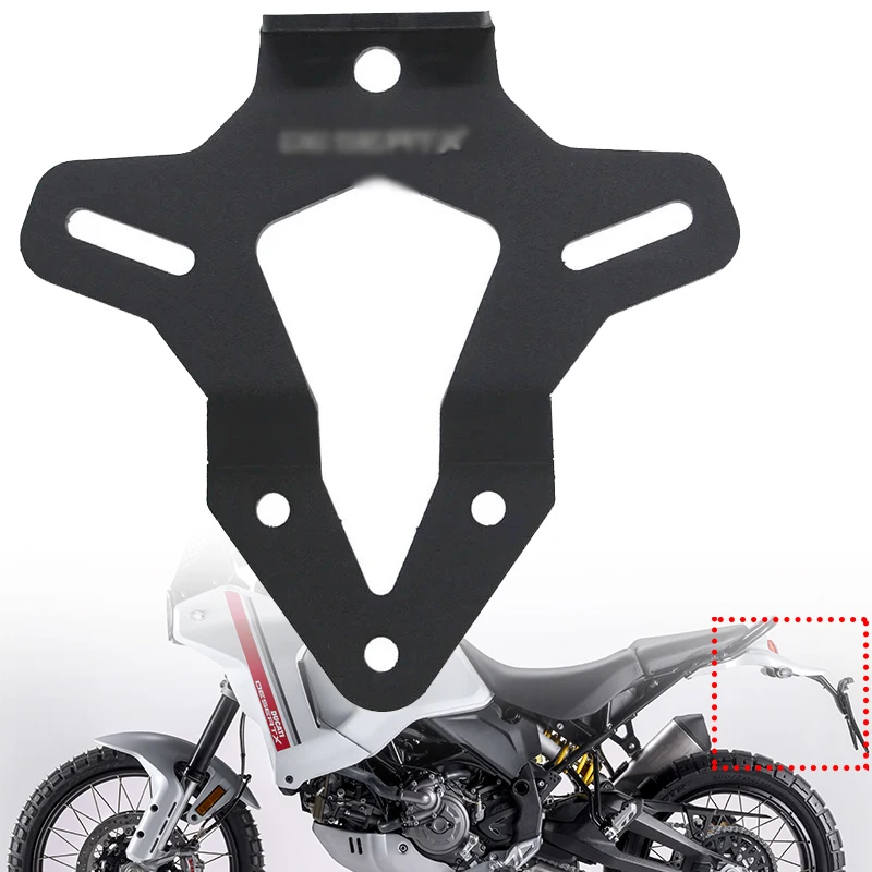 Motorcycle Metal License Plate Holder Lamp Rear License Plate Fixing Bracket Fittings For Ducati Desert X 2022-2023