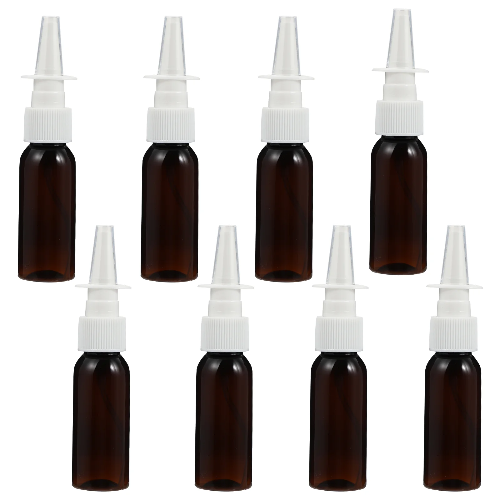 

8 Pcs Round Shoulder Bottle with Nasal Spray Travel Fine Mist Bottles Empty Skin Lotion Scent Small