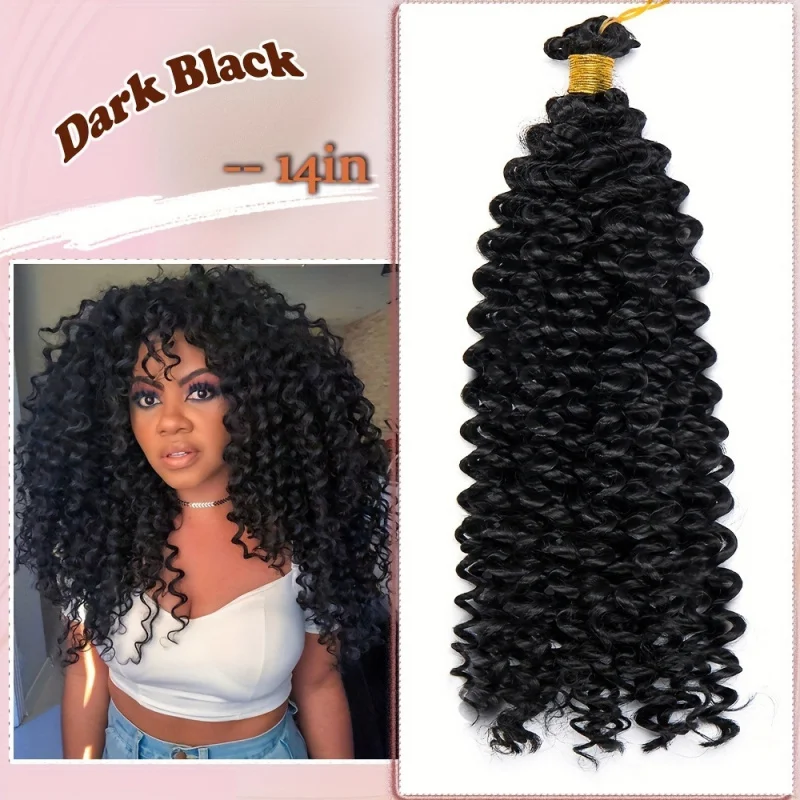 Synthetic fiber crochet hair waterdeep gradient color 100g 24inch curly wig with big waves